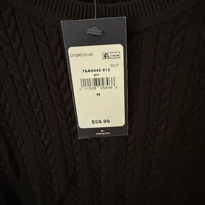 Tommy Hilfiger Black Cable Knit Sweater